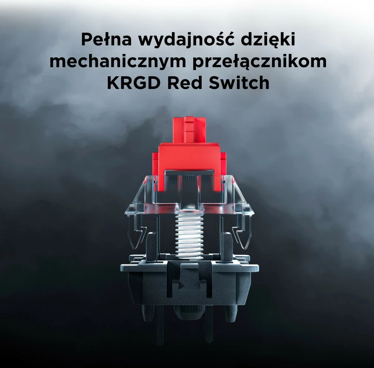 Tastierë mekanike Rampage Snug RGB, KRGD Red Switch, 80%, anglisht, e bardhë-gri