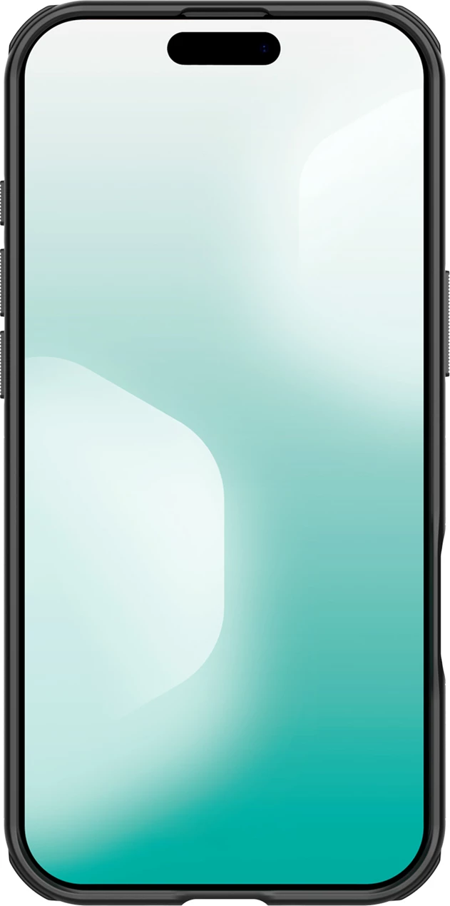 Mbështjellës, Nillkin, Super Frosted Shield Pro, për iPhone 17 Air, MagSafe kompatibil, PC+TPU, transparent e zezë