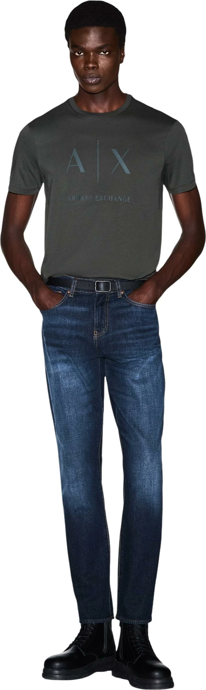 Maicë për meshkuj Armani Exchange XM002683 AF10356, ulli e gjelbër [Madhësia: L]