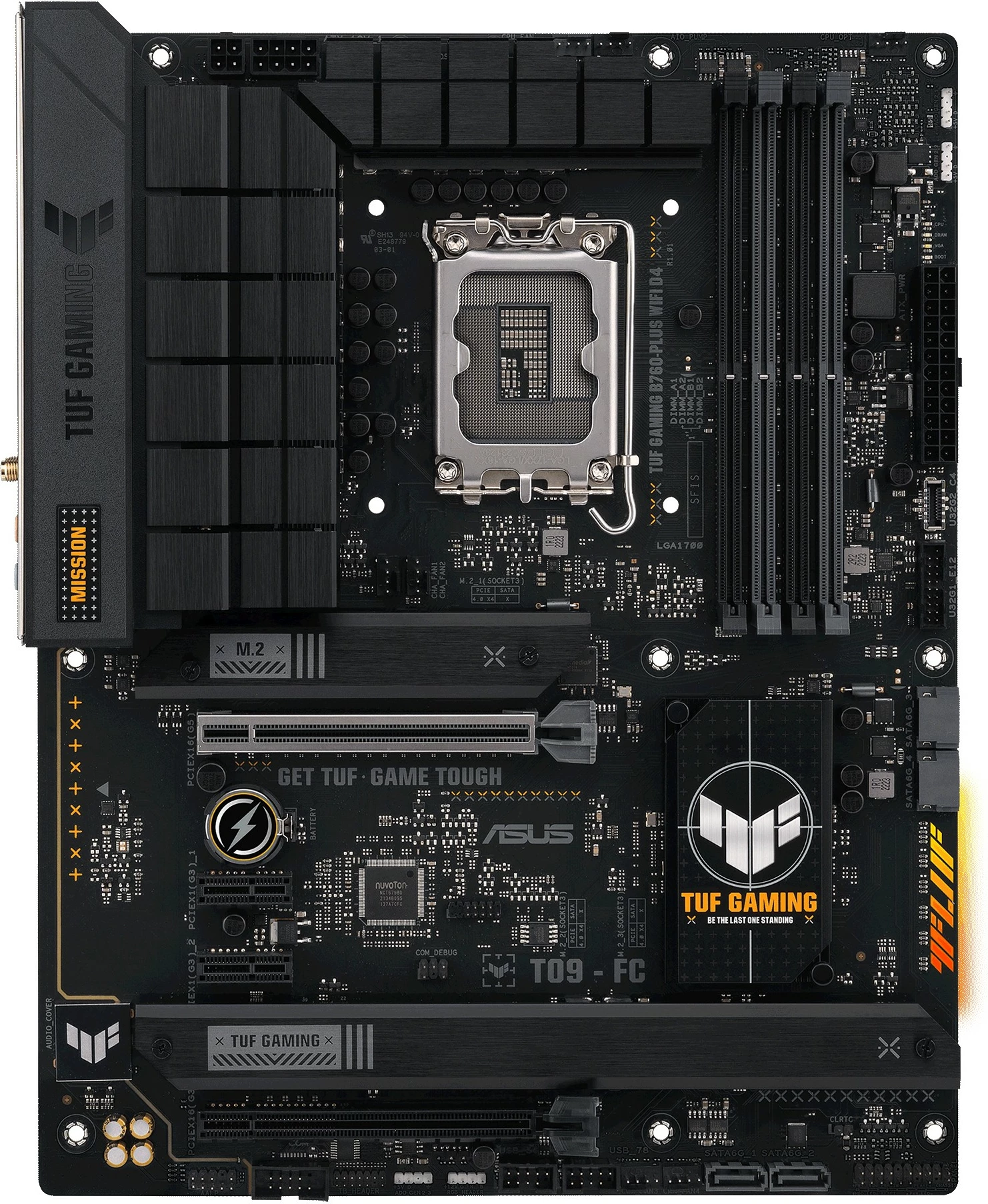 Pllakë amë ASUS TUF GAMING B760-PLUS WIFI D4, Intel, LGA 1700, DDR4-SDRAM, 192 GB