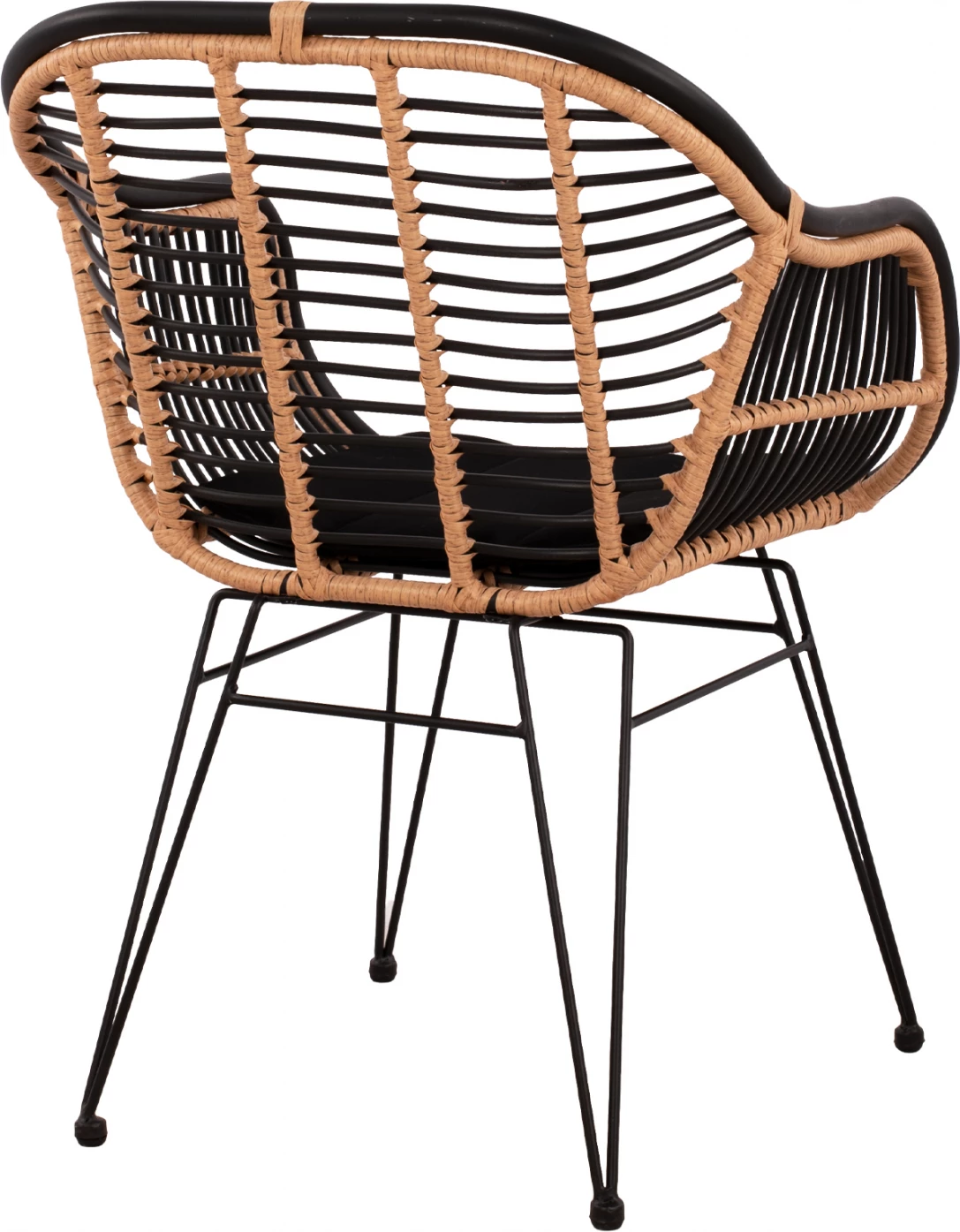 Karrige metalike Allegra me jastëkë FH5663 me thurje, ngjyrë bezhë dhe e zezë, 58x60x82cm