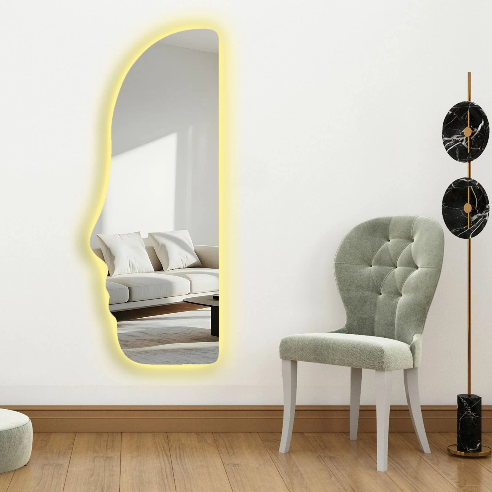 Pasqyrë me ndriçim LED, Skye Decor, 52135Ledayna-008