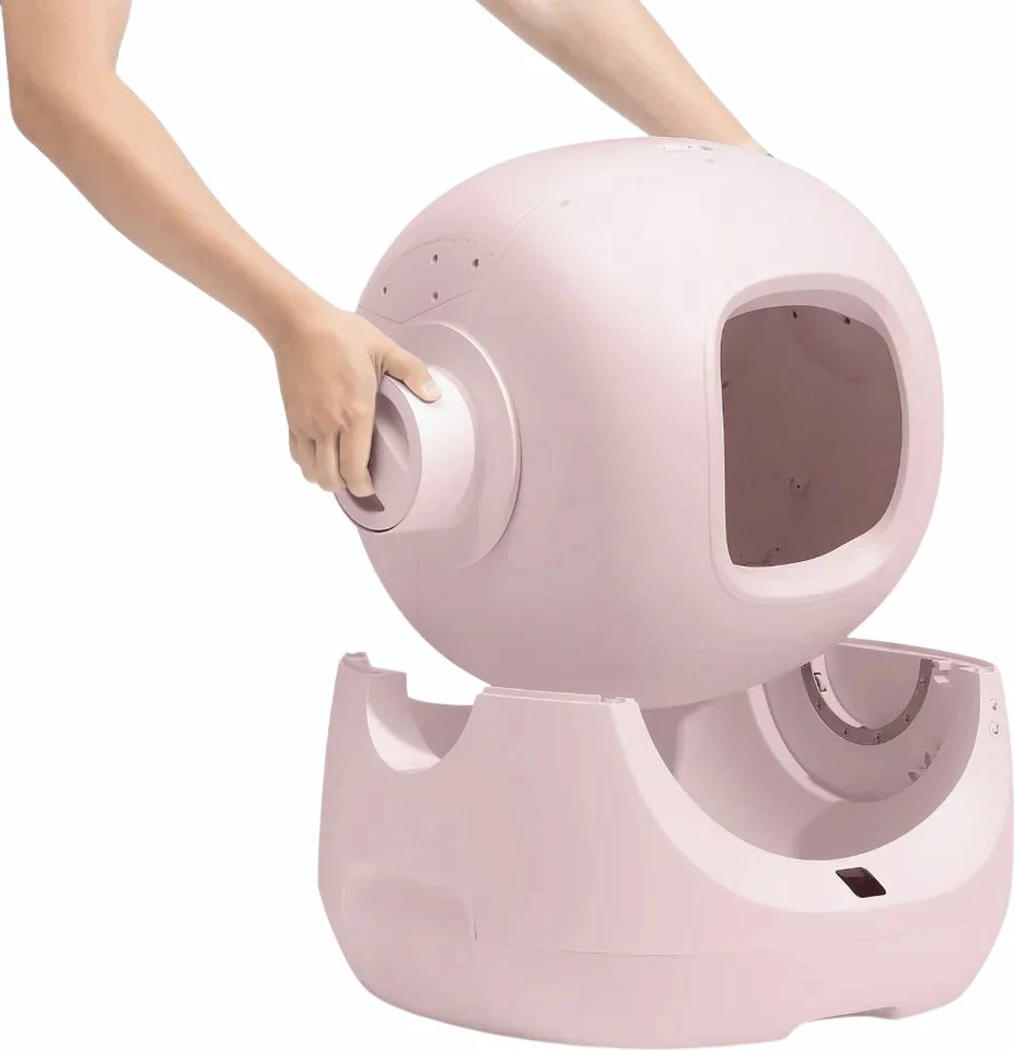 kuti inteligjente rëre për mace Catlink Baymax 7 L WiFi vetëpastruese, rozë, set me karikues + hidrogel deodorant + qese mbeturinash