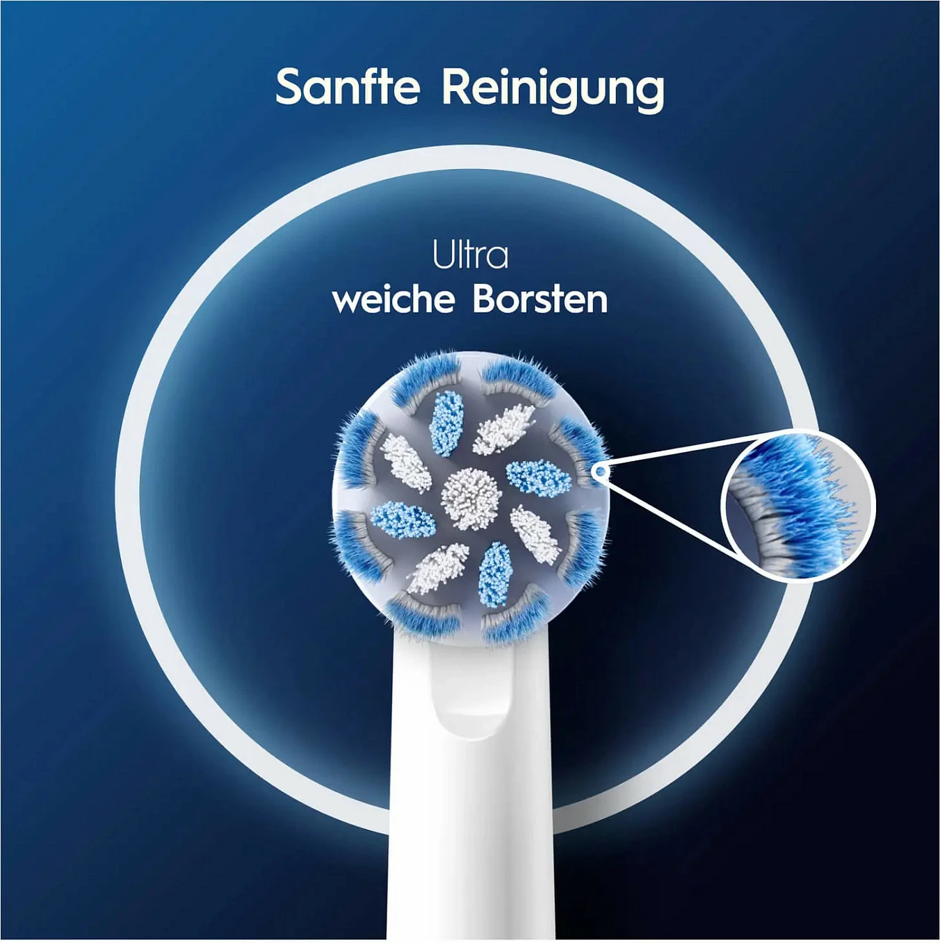 Koka rezervë për furçë dhëmbësh Oral-B Sensitive Clean 4 copë, extra soft, e bardhë