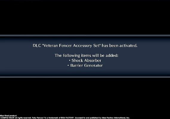Fairy Fencer F ADF Veteran Fencer Accessory Set DLC EN/JA/ZH Global
