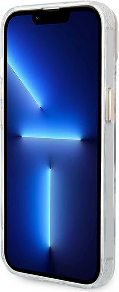 Mbështjellës Guess GUHMP14MHTRMD për iPhone 14 Plus 6.7", Metal Outline Magsafe, Transparent/Ar