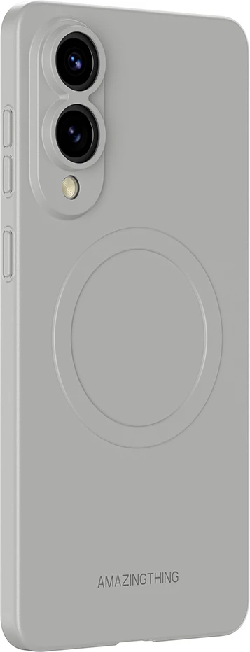 Mbështjellës AmazingThing Minimal Air me unazë magnetike për Samsung Galaxy S25 Edge, Gri