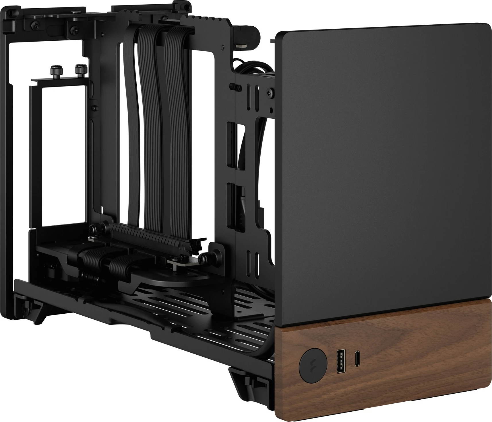 Kasë Fractal Design Terra, Mini-ITX, Alumini, Walnut, Graphite