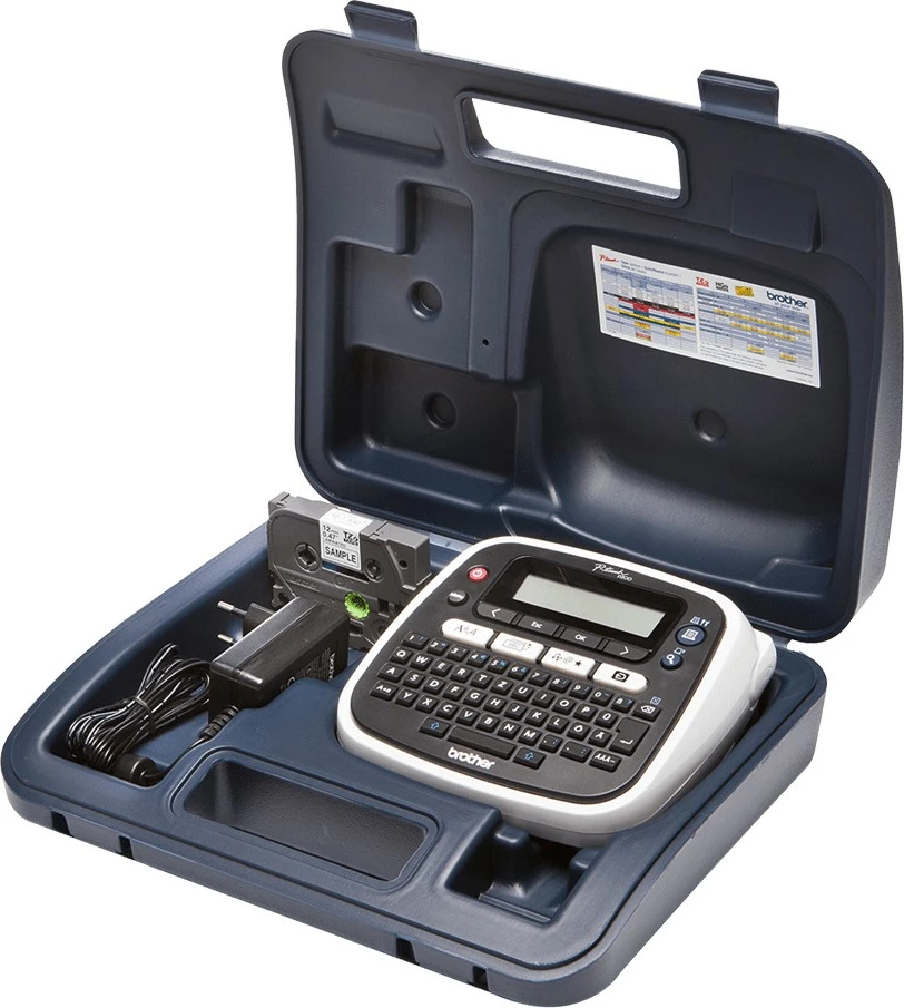 Printer etiketa Brother PT-D200BWVP, TZe, 180x180 DPI, 20mm/sec, gri/bardhë