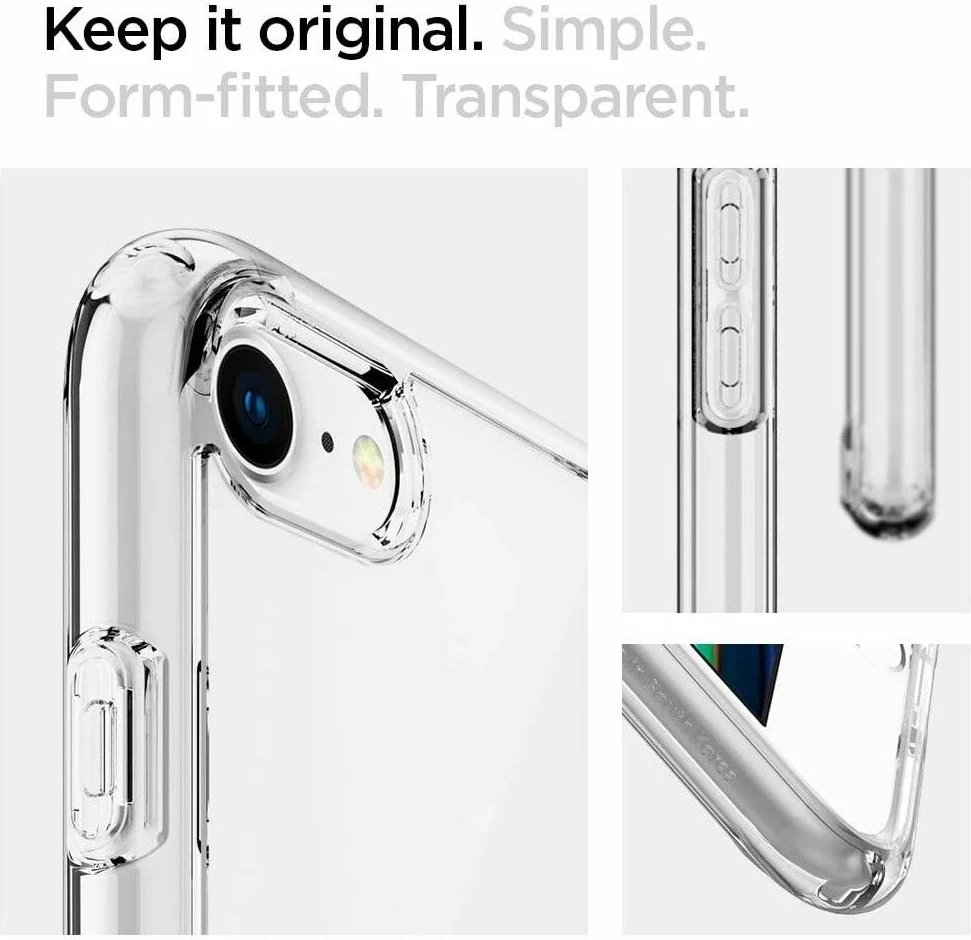 Mbështjellës Spigen Ultra Hybrid për iPhone 7 / 8 / SE (2020/2022), rezistent rënieve MIL-STD 810G, transparent