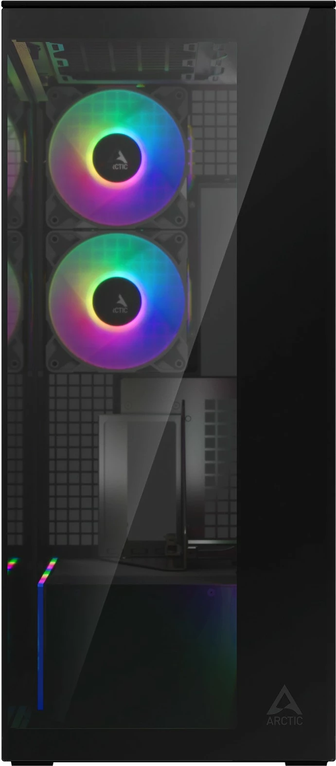 Kasë ARCTIC Xtender, Midi Tower, xham i temperuar, RGB, e zezë