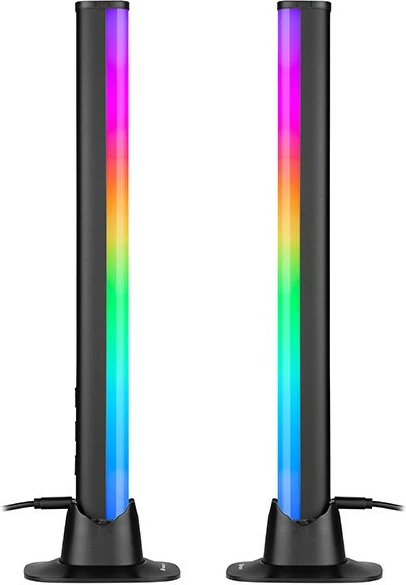 Set llamba RGB tavoline Tracer TRAOSW47008, kontroll me aplikacion Tuya, LED, USB, E zezë, 2 copë