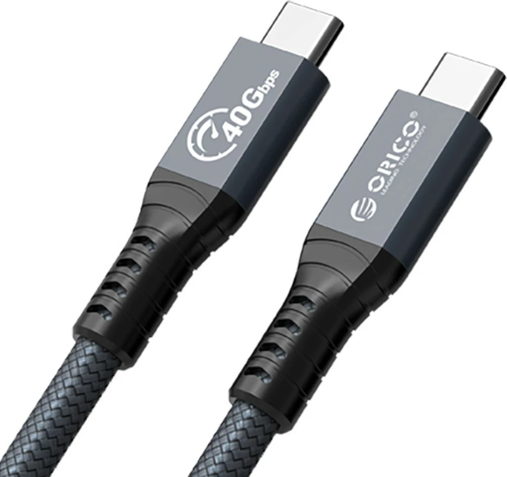 Kabllo Thunderbolt 4 Orico USB-C, 2 m, 40 Gbps, 8K@60Hz, PD 100W, gri