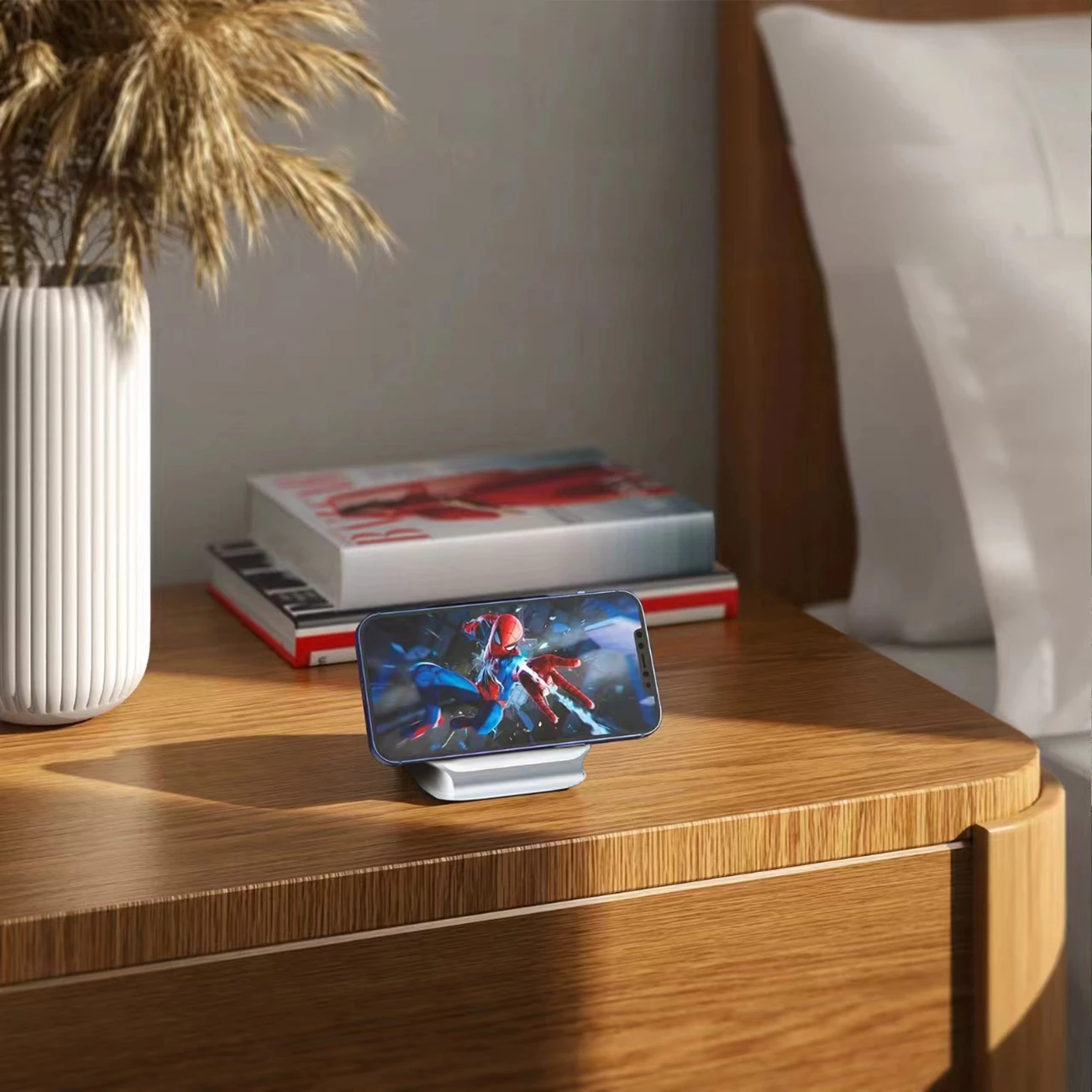 Karikues induktiv 3-në-1 Dudao A11N, 15W, me kabllo USB-C/USB-C, Bardhë