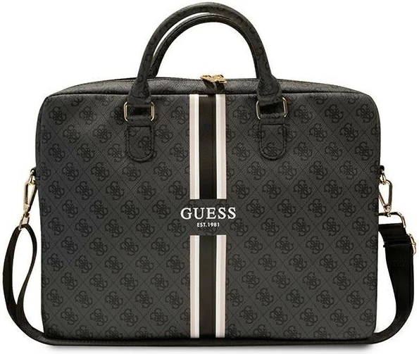 Çantë laptopi, Guess, 4G Printed Stripes GUCB15P4RPSK, 16", 4 ndarje, 39x29.5x5 cm, e zezë