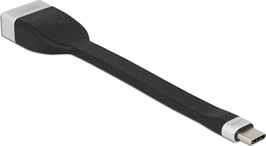 Kabllo adaptor DeLOCK USB-C në DisplayPort (DP Alt Mode) 0.135 m, 4K 60Hz, zezë/argjendtë