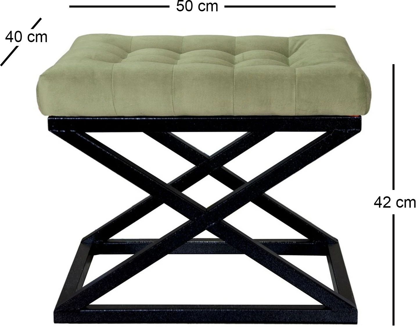 Puf Atelier del Sofa, Capraz, e zezë, e gjelbër e çelët
