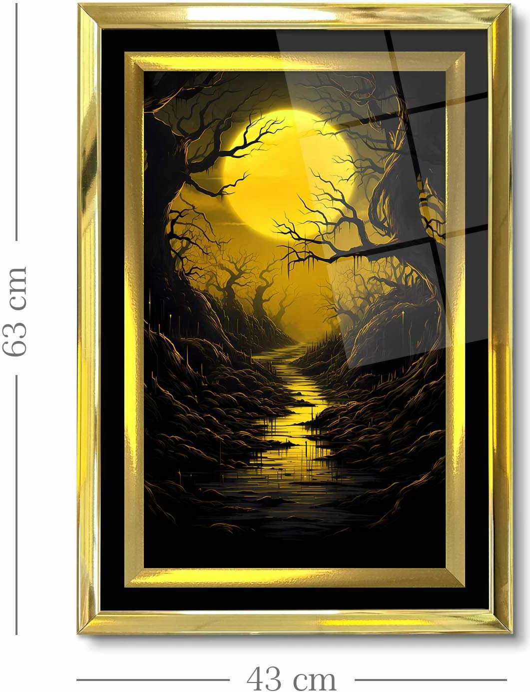 Pikturë dekorative me kornizë, shumëngjyrëshe, Wallity, 4363Kromaltınct - 009, 43x65cm