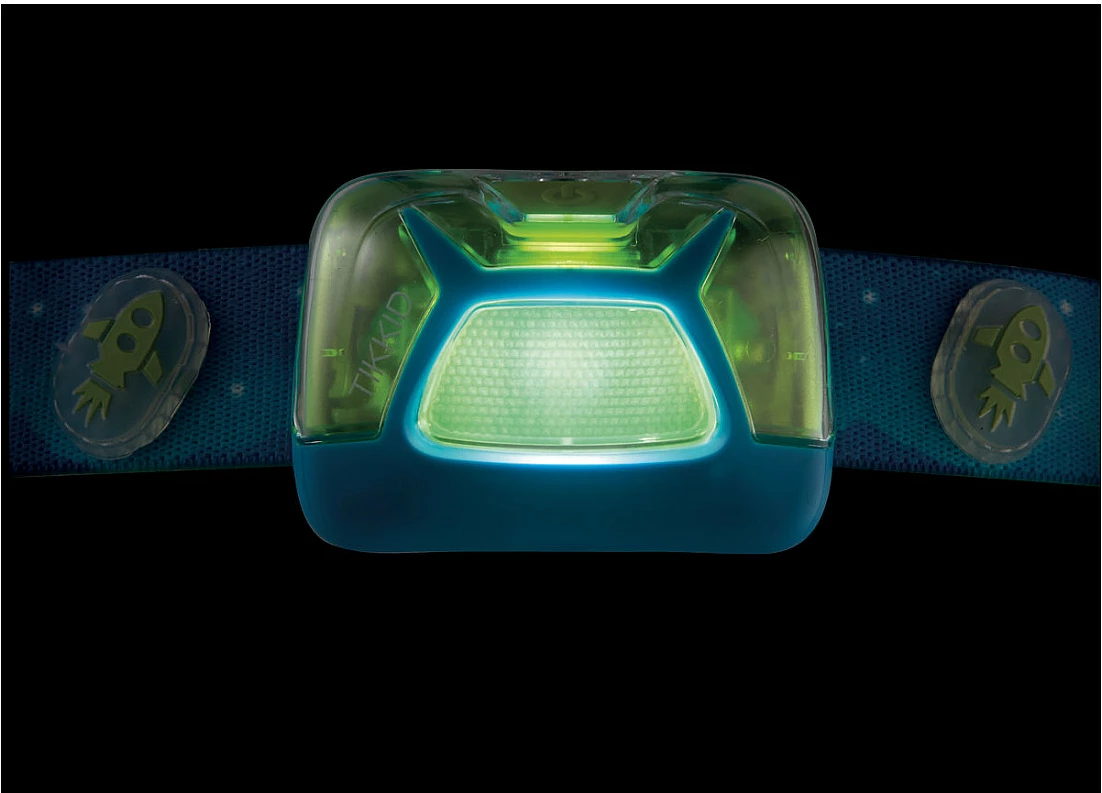 Lampë koke Petzl TIKKID, 30 lm, IPX4, 3xAAA, për fëmijë, Blu