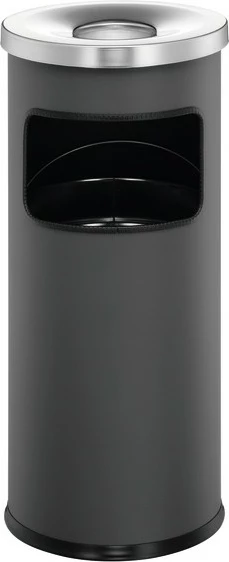 Kosh metali Durable 3332, 17 litra, 2 litra tavë për hiri, 630mm, ngjyrë qymyr