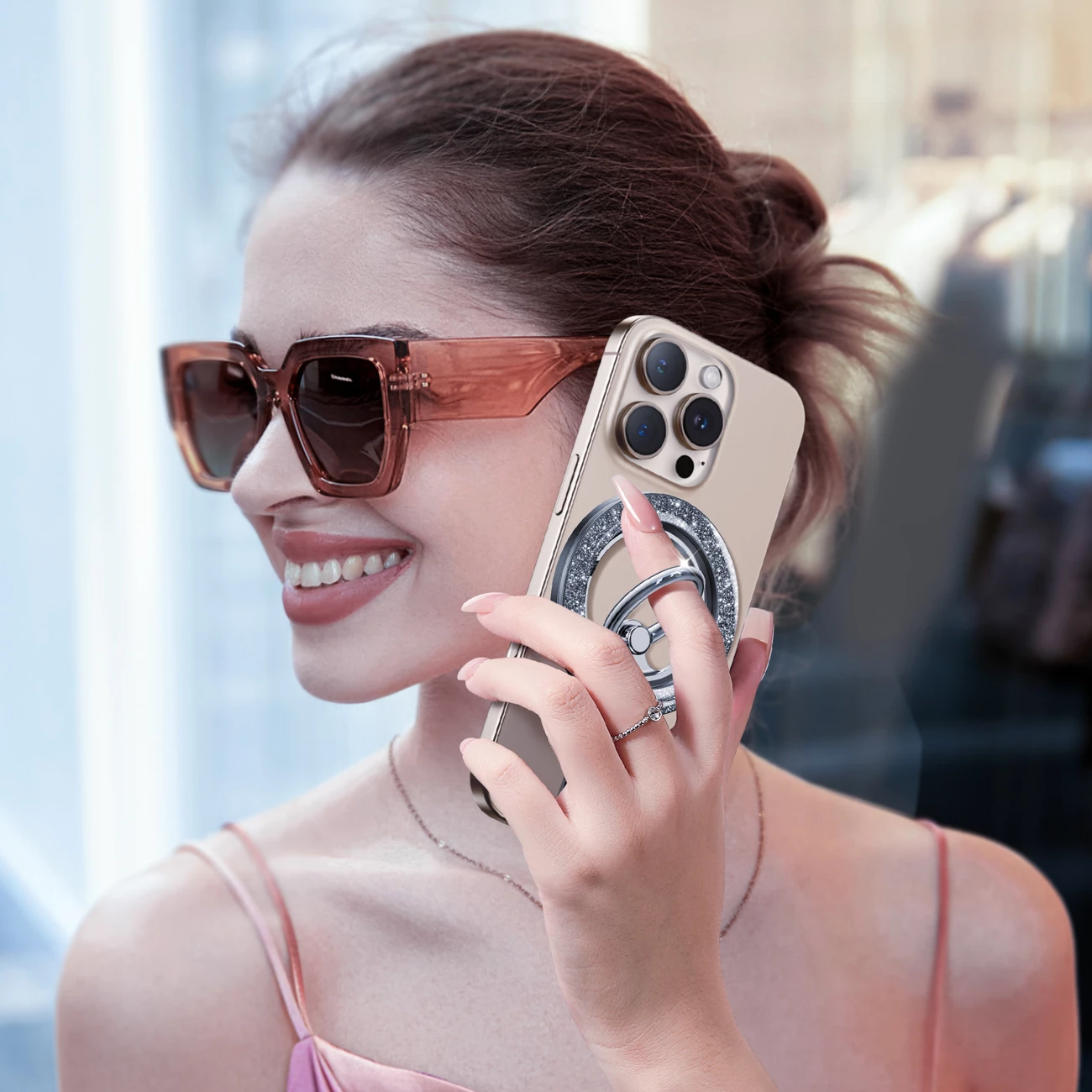Mbajtës magnetik unazë Joyroom JR-ZS425 për celular, me qëndrim, i zi