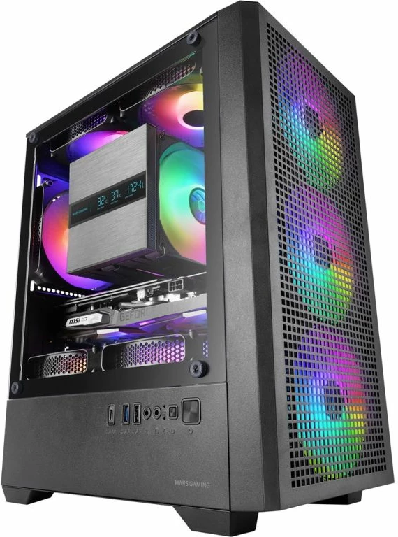 Kasë kompjuteri TACENS MARS MC-VECTOR 4xARGB USB-C mATX, e zezë