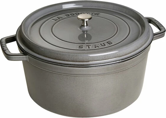 Tenxhere Cocotte e rrumbullaket 30 cm, 8.35 L, gize e emaluar, Graphite Grey