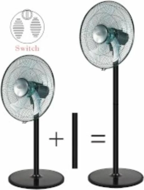 Ventilator tavoline dhe me këmbë BECOOL BC40STTI2202 40cm 50W 2-në-1, i zi