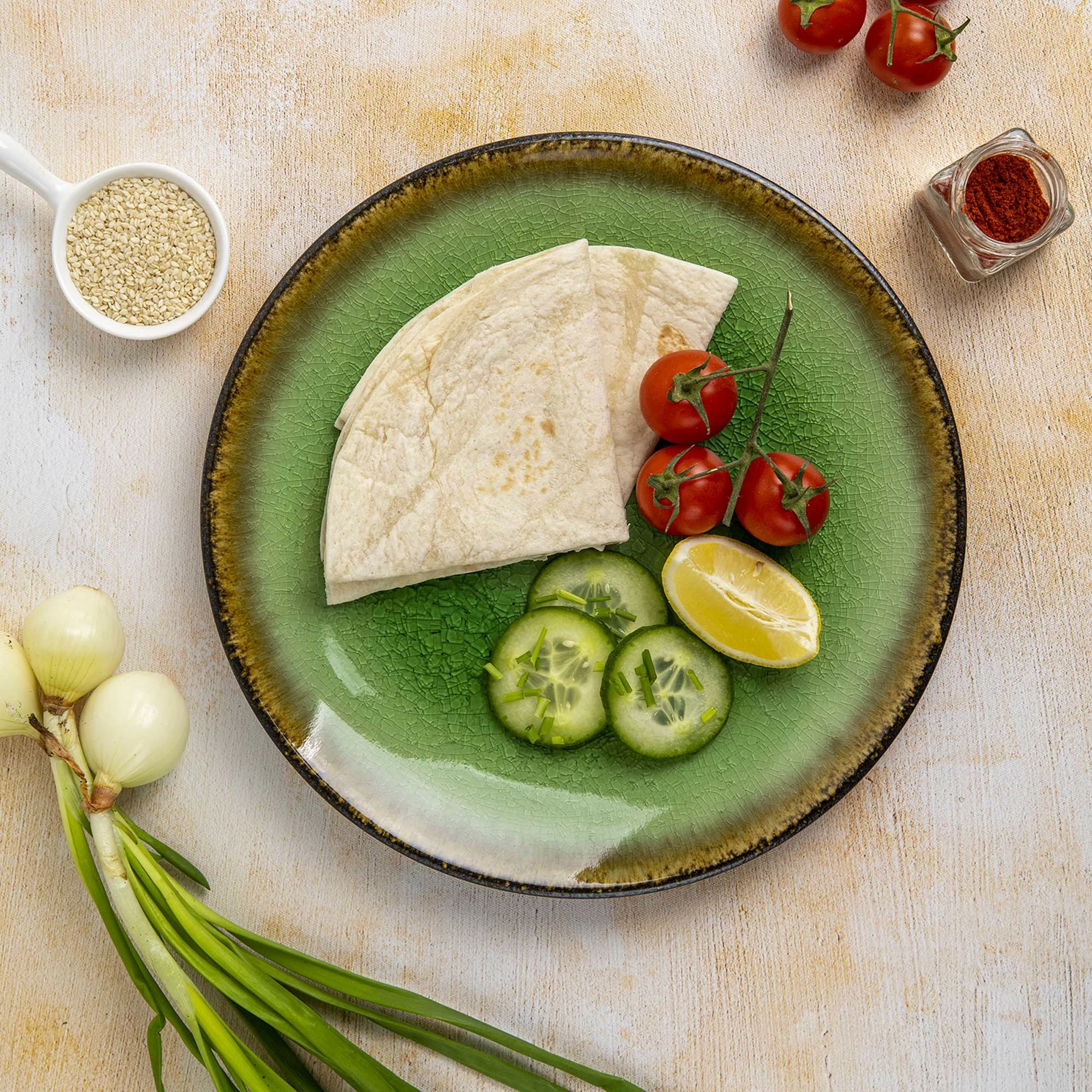 Tas oval Fine Dine Beryl 240 mm 1.5 L stoneware, i gjelbër, set 2 copë