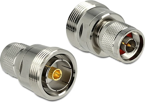 Adapter koaksial RF DeLOCK HF 7/16 (femër) në N (mashkull), nikel