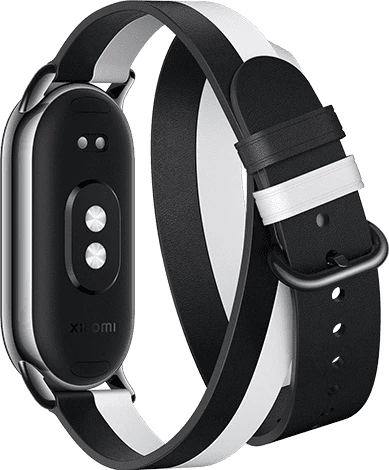 Rrip Xiaomi Smart Band 8 Double Wrap Strap, zi dhe bardhë