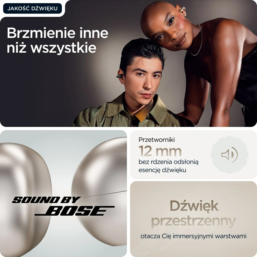 Kufje Motorola moto buds loop, wireless, Bluetooth, me kapëse për vesh, Bezhe