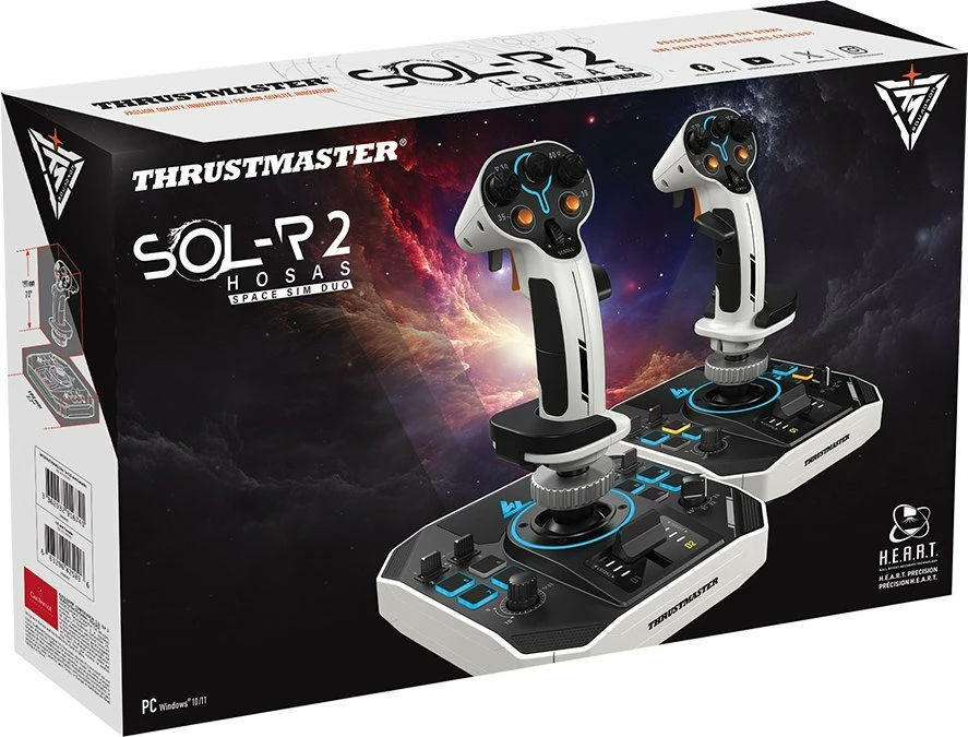 Joystick Thrustmaster Sol-R 2 HOSAS Space Sim Duo, wired, 88 butona, RGB, set duo, bardhë/zi