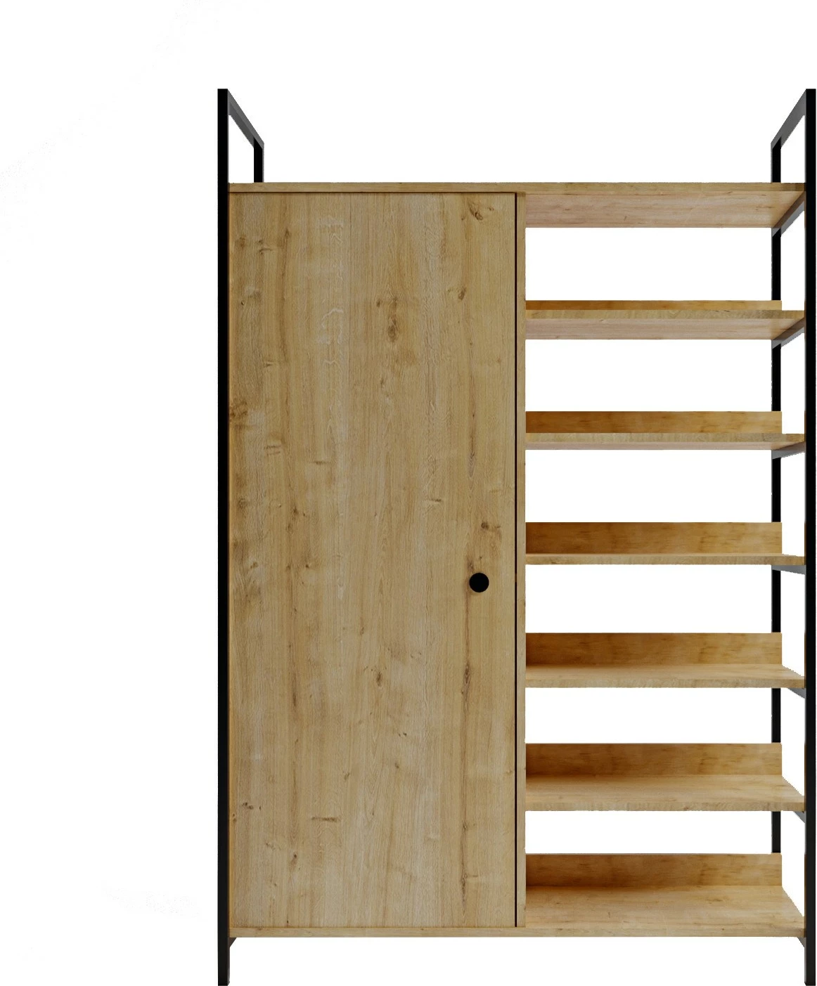 Dollap modern, ngjyrë lisi, këmbë metalike, Skye Decor Ruzgar L613, 100x180x40cm