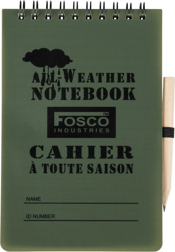 Fletore Fosco Industries Notebook waterproof large with pencil