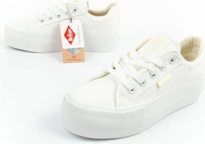 Këpucë femra Lee Cooper, të bardha