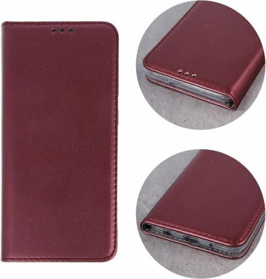 Mbështjellës HAVANA Premium Flip Cover për Xiaomi Redmi 10T/10T Pro, e kuqe burgundy