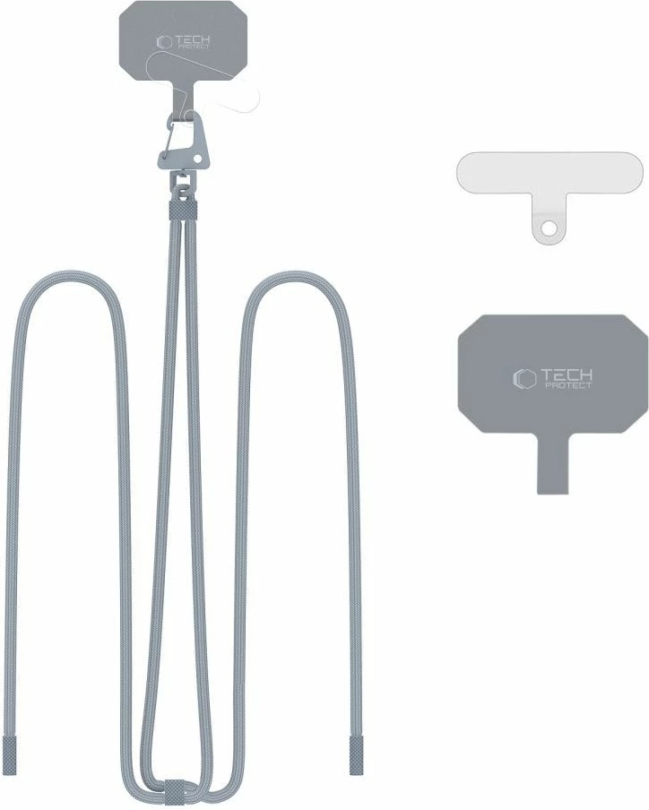 Rrip crossbody për celular Tech-Protect C5S, i rregullueshëm, Gri