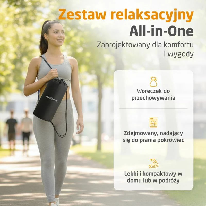 Tapet akupresure me ngrohje Medisana, e zezë