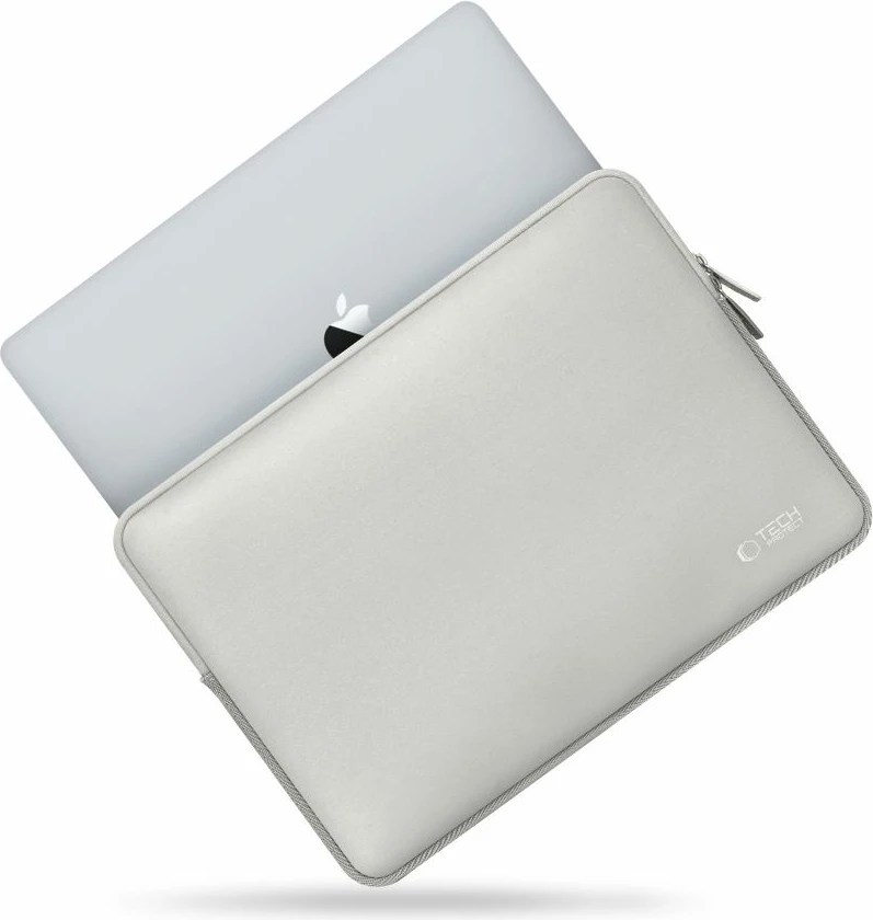 Mbështjellës laptopi Tech-Protect NeoSlim 15-16", slim, mbyllje me zinxhir, gri, set 2 copë
