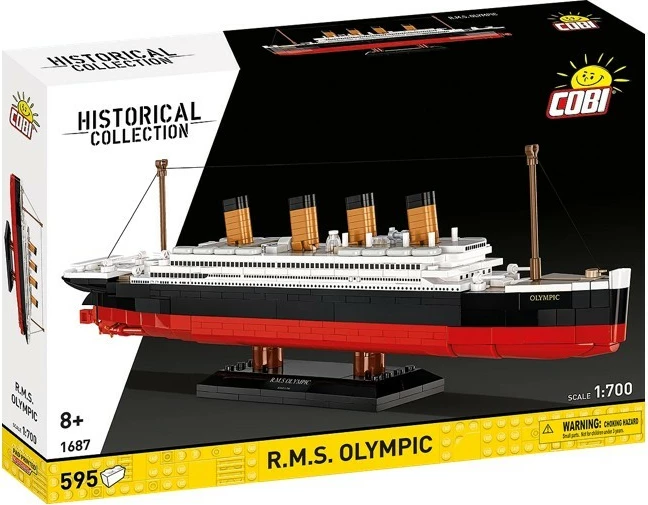 Set blloqesh ndërtimi, Cobi, R.M.S. Olympic COBI-1687, 595 copa, shkallë 1:700, me bazament