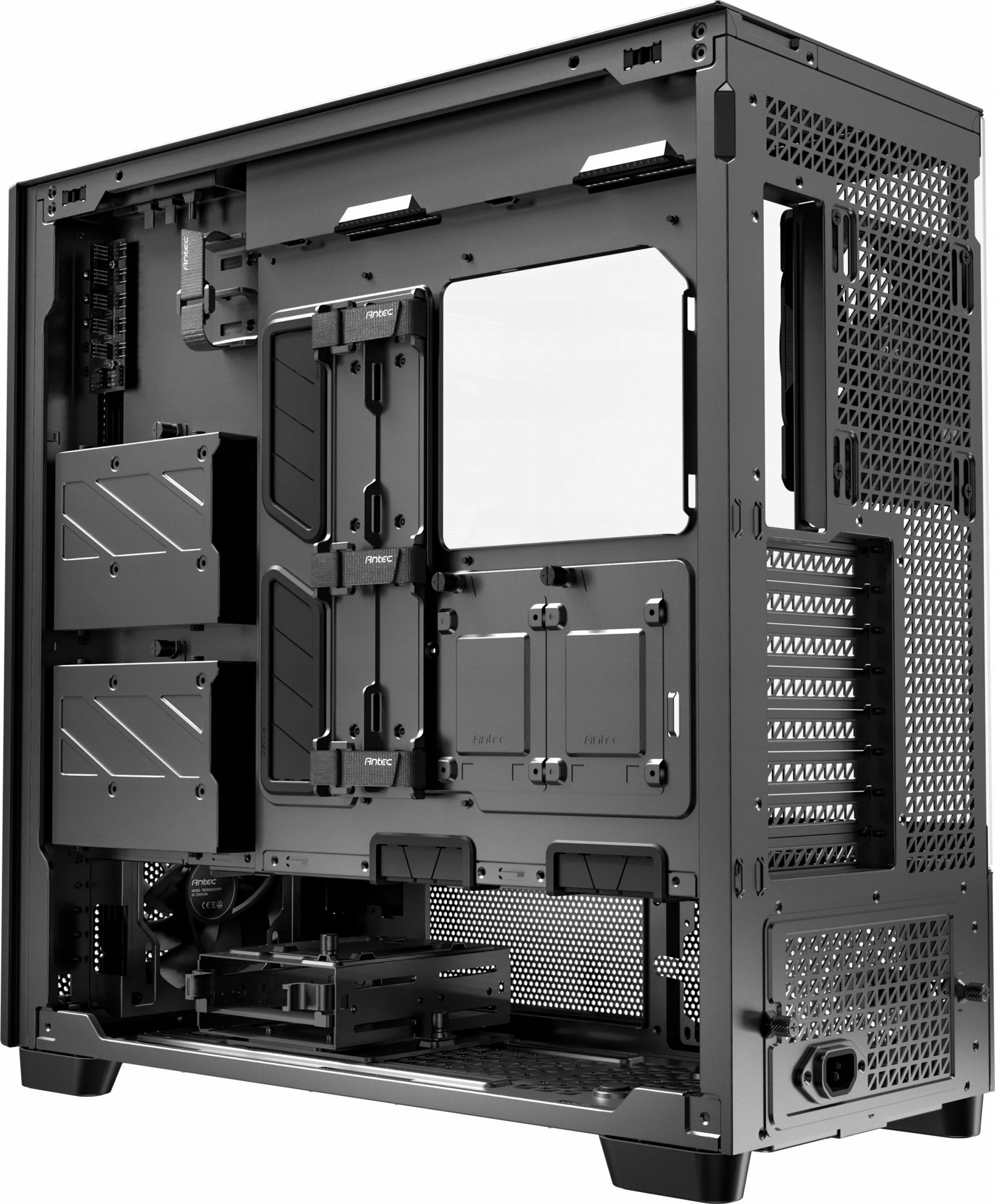 Kasë Antec Flux Pro Full Tower ATX/eATX, me xham të temperuar, USB-C, pa PSU, e zezë
