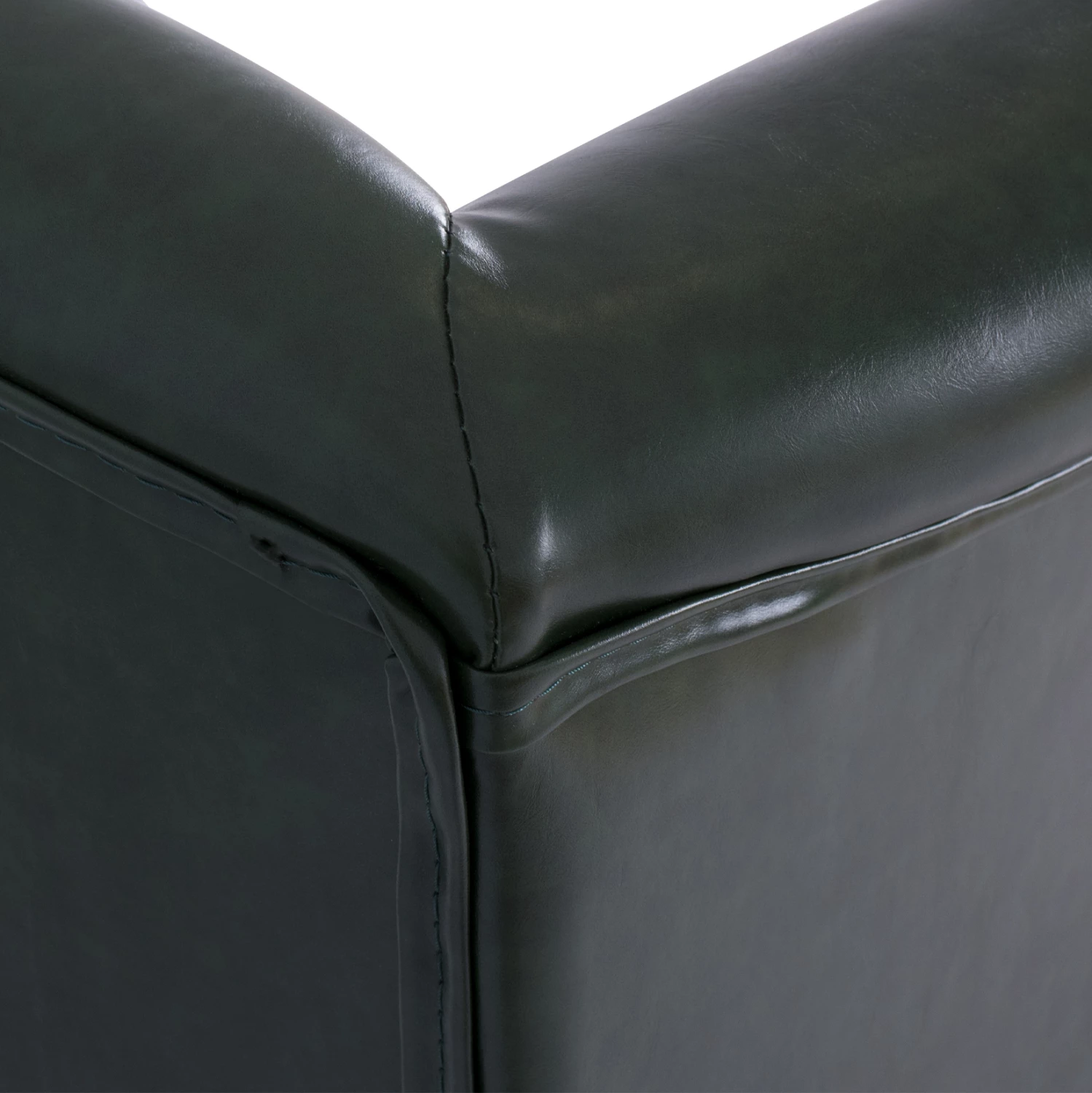 Karrige e tipit Chesterfield Polina, FH0053.08, ngjyrë jeshile Cypress PU 83x79x104 cm