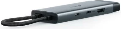 USB hub, TP-Link UH6120C, multiport me HDMI, USB‑A dhe USB‑C PD, kabllo USB‑C e integruar