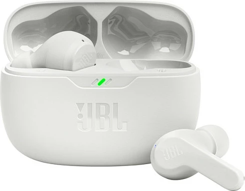 Kufje JBL Wave Beam, True Wireless, Bluetooth 5.2, 32 orë me kasë karikimi, të bardha