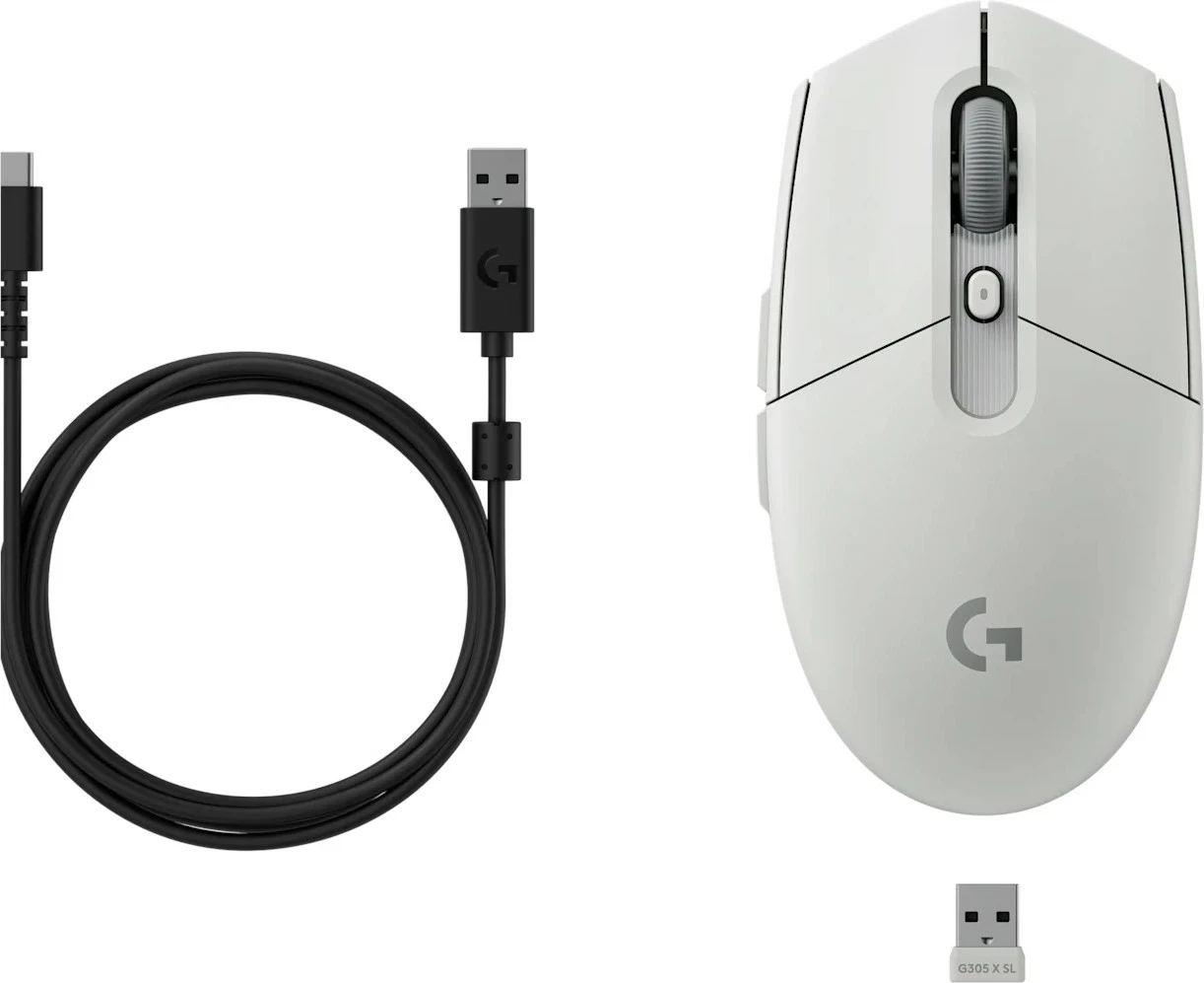 Maus gaming Logitech G305 X Lightspeed, wireless/ka kabllo, 44000 DPI, i bardhë