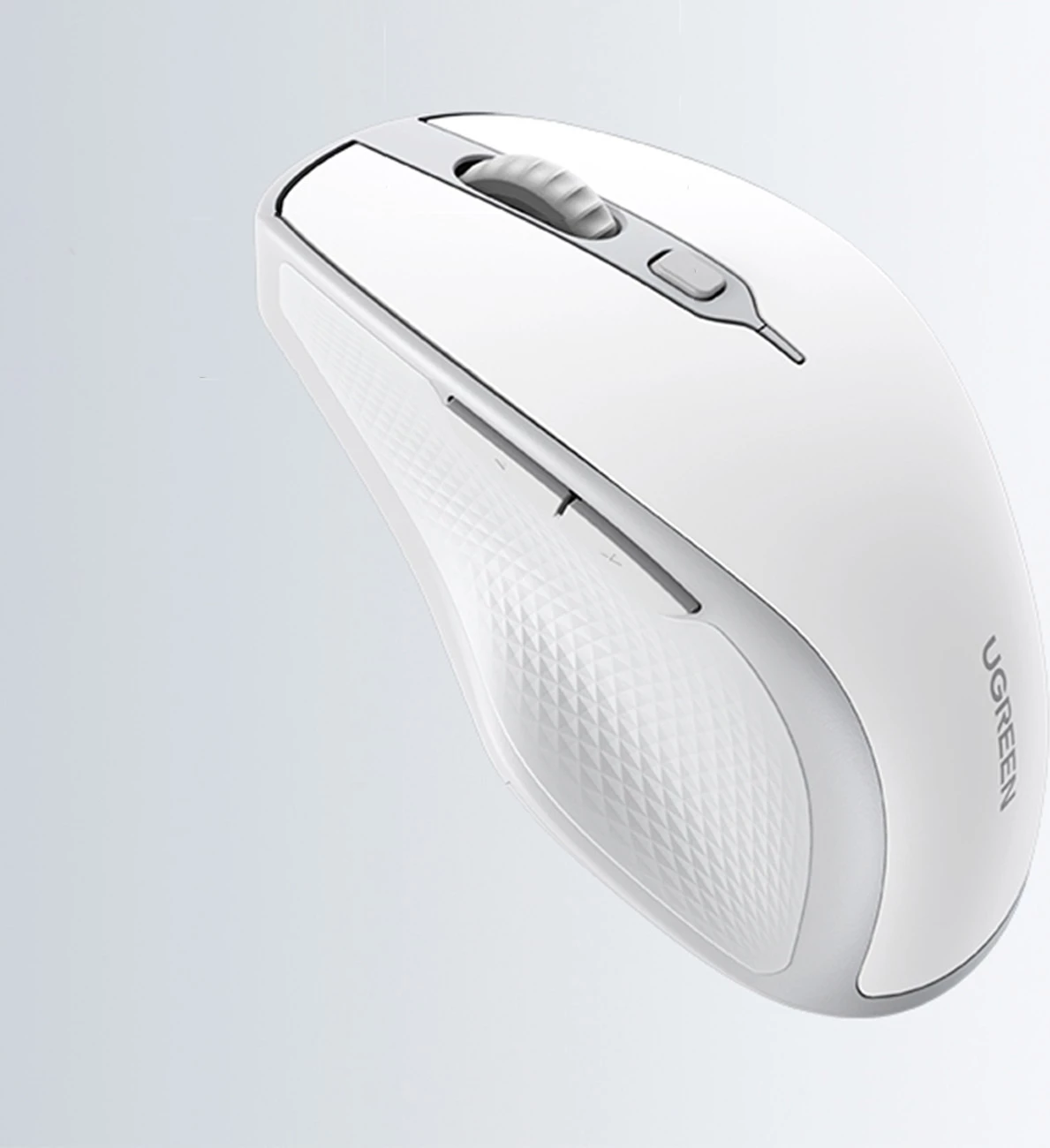Maus wireless Ugreen MU101, Bluetooth/2.4 GHz, 5 butona, i bardhë