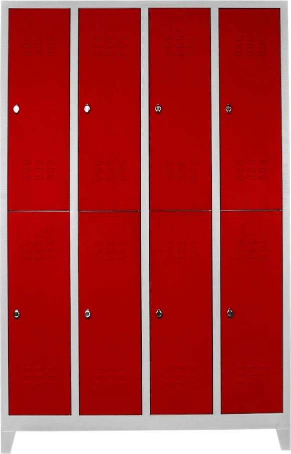 Dollap locker për depo, ngjyrë gri dhe e kuqe, Skye Decor, Js1030Kı