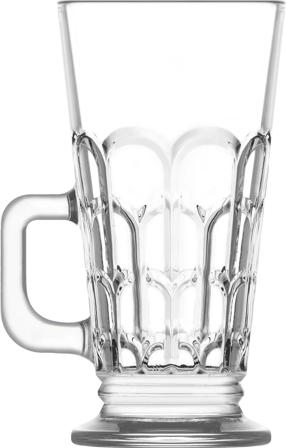 Gotë latte LAV Horeca Archie 260 ml transparente, set 6 copë