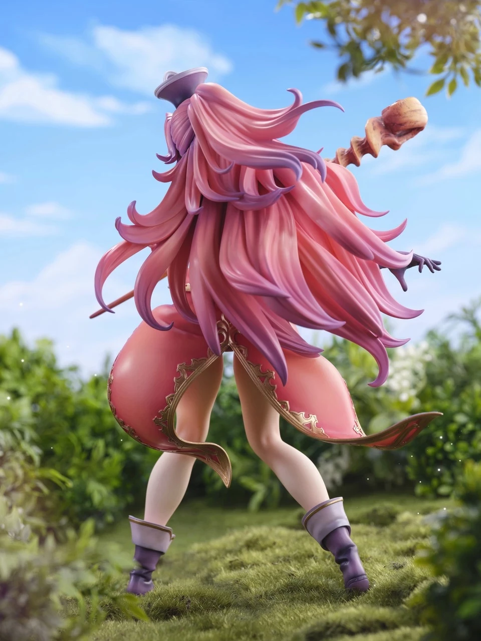 Figurinë koleksionuese Square Enix Trials of Mana Angela, 23.5 cm (28.5 cm me flokë), me bazë ekspozimi